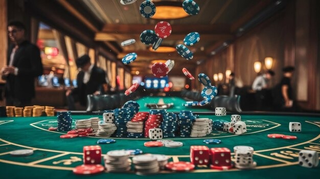 Live card game studio with multiple camera angles